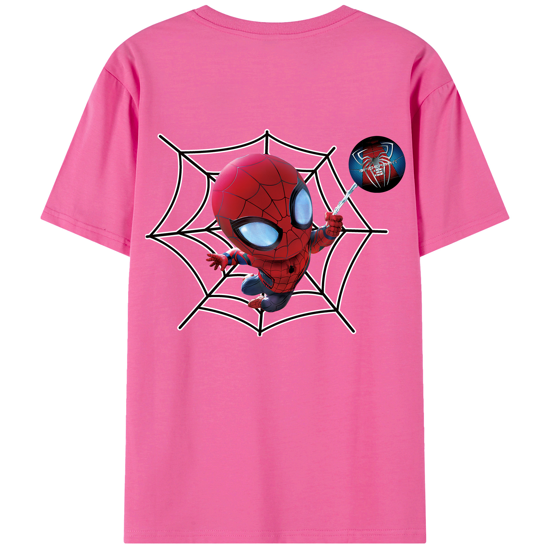 （画像用） Spider Man スパイダーマン レディース半袖Tシャツ(バックプリント)